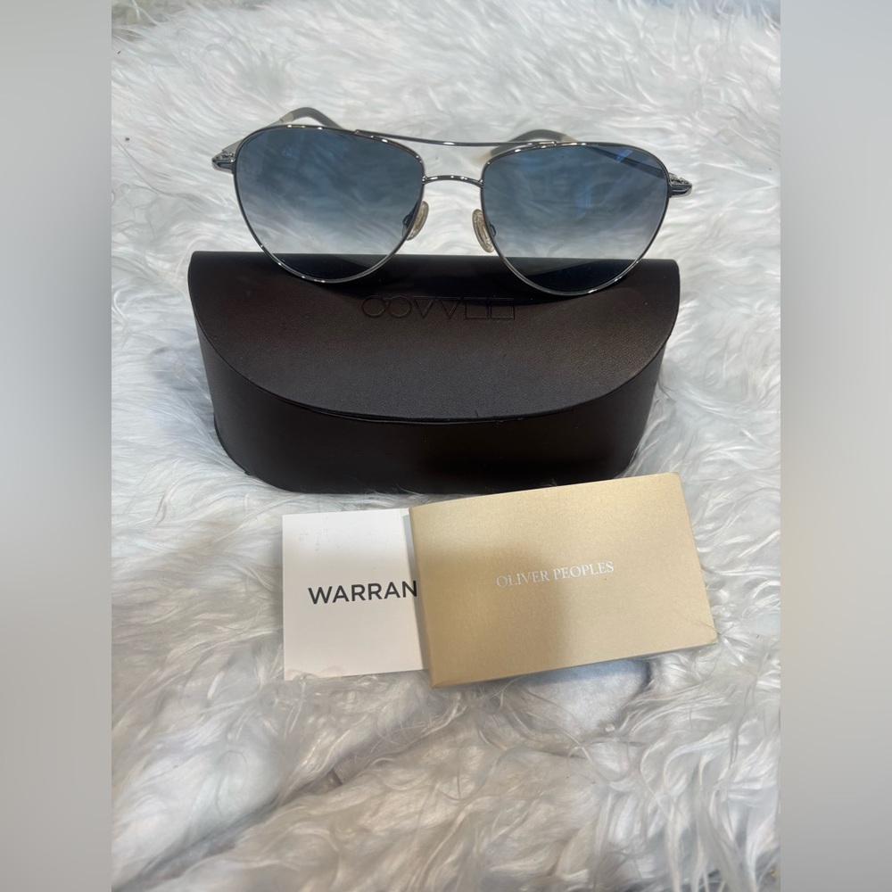 Oliver Peoples Blue and Silver Sunglasses - Picture 1 of 10